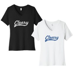 Cleary School BELLA+CANVAS® Women’s Relaxed Jersey Short Sleeve V-Neck Tee