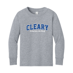Cleary School BELLA+CANVAS® Toddler Jersey Long Sleeve Tee - Grey 