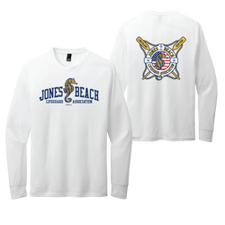 JBLA -  District® Perfect Blend® CVC Long Sleeve Tee - White.