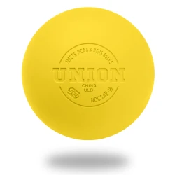 1 Lacrosse Ball - Yellow - Union Brand - Meets NOCSAE Standard, SEI Certified, CLA Approved