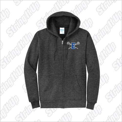 Elwood Lacrosse Adult Port & Company® Core Fleece Full-Zip Hooded Sweatshirt