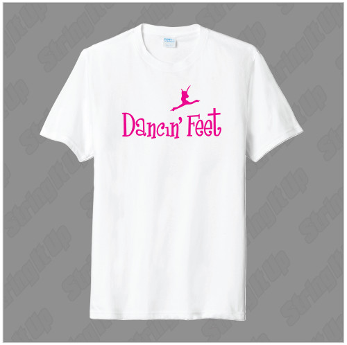 Dancin' Feet Adult Port & Company ® Fan Favorite ™ Tee White