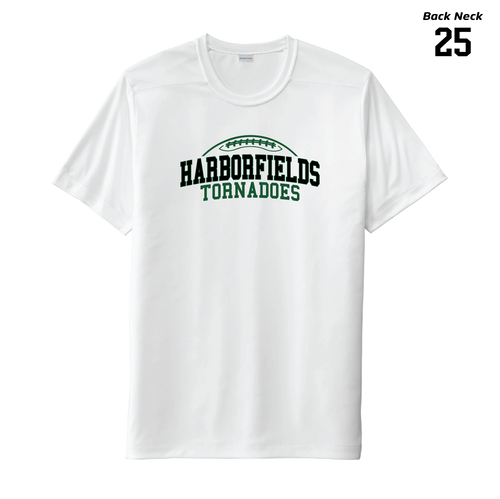 Harborfields Sport-Tek Posicharge Tee - White Football Logo