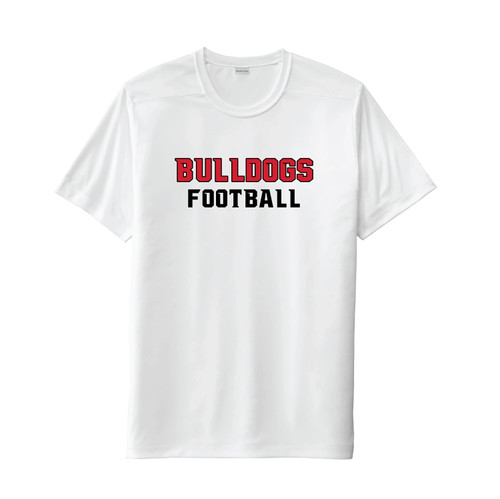 Bulldogs Sport-Tek Dri-Fit Tee - White - Adult & Youth