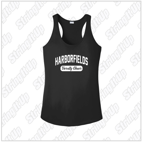 Varsity - Harborfields Cheerleading Women's Racerback Performance Tank - Black