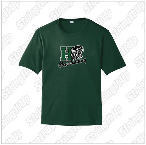 Harborfields Cheerleading Sport-Tek® PosiCharge® Performance Tee - Green