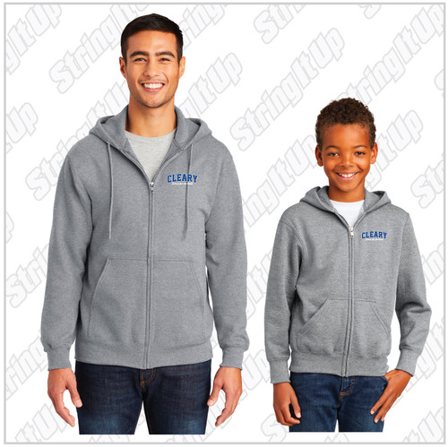 Cleary School Port & Company  Full-Zip Hooded Sweatshirt Youth and Adult