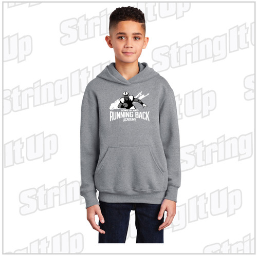 LIRBA Port & Company® Youth Core Fleece Pullover Hooded Sweatshirt - Grey 