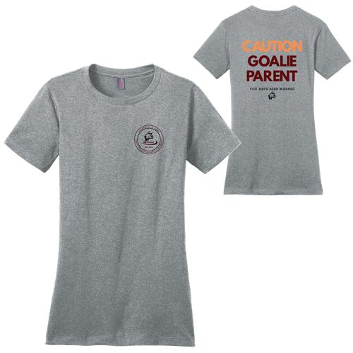 Celebrating 10 Years! SHYLax Women's District ® Perfect Weight ® Tee Grey Goalie Parent