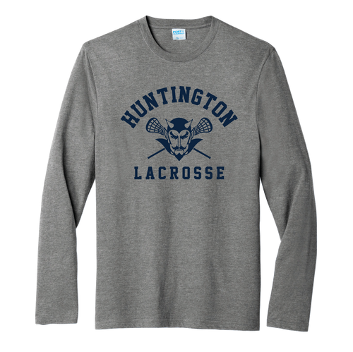 Huntington Lax Port & Co. Fan Favorite Long Sleeve Blend Tee - Grey