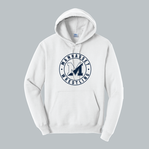 Manhasset Wrestling Port & Company Core Fleece Pullover Hooded Sweatshirt Manhasset Wrestling Port & Company Core Fleece Pullover Hooded Sweatshirt