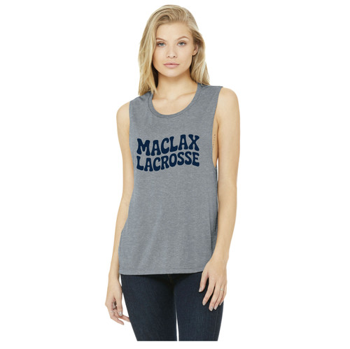 Maclax BELLA+CANVAS ® Women’s Flowy Scoop Muscle Tank Grey Heather