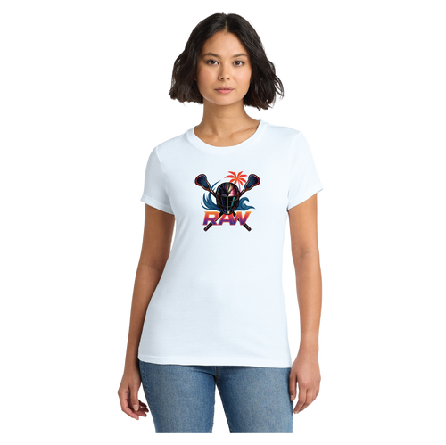 R.A.W. Lacrosse District ® Women’s Perfect Weight ® Tee White R.A.W. Lacrosse District ® Women’s Perfect Weight ® Tee White