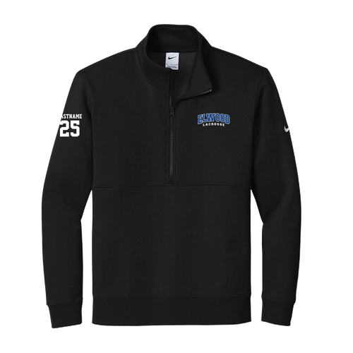 Elwood Lacrosse Nike Club Fleece Sleeve Swoosh 1/2-Zip