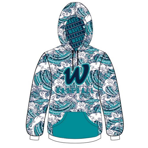 Waves Baseball Sublimated Performance Hoodie