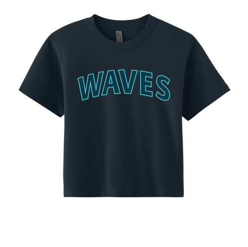 Waves Baseball Next Level Apparel® Women’s Heavyweight Boxy Tee