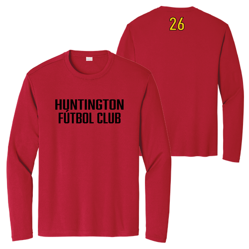 Huntington IFC Long Sleeve Youth & Adult Sport-Tek PosiCharge Competitor Tee - Red