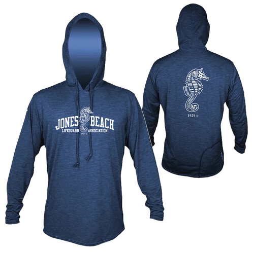 JBLA -  ANETIK - Men's Low Pro Tech Hooded Long Sleeve T-Shirt - Heather Navy.
