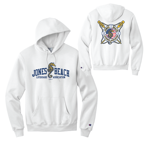 JBLA - Champion® Powerblend® Pullover Hoodie - White.