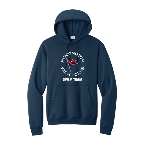 Huntington Yacht Club -  Port & Company - Core Fleece Pullover Hooded Sweatshirt - Navy
