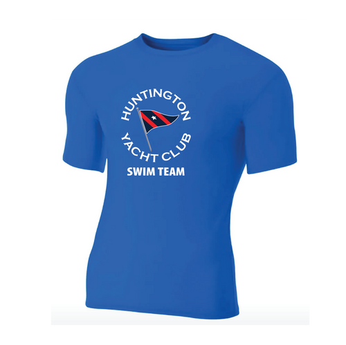 Huntington Yacht Club - A4 - Short Sleeve Compression Crew - Royal