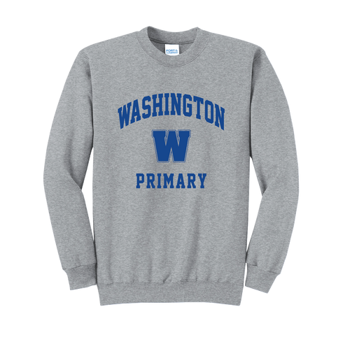 Washington Primary -  Port & Co. - Core Fleece Crewneck Sweatshirt - Grey