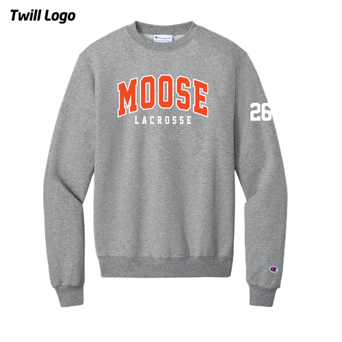MooseLax Lacrosse Champion® Powerblend® Crew -  Athletic Grey 