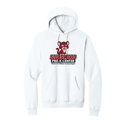 Silas Wood Port & Company® Core Fleece Pullover Hooded Sweatshirt - White
