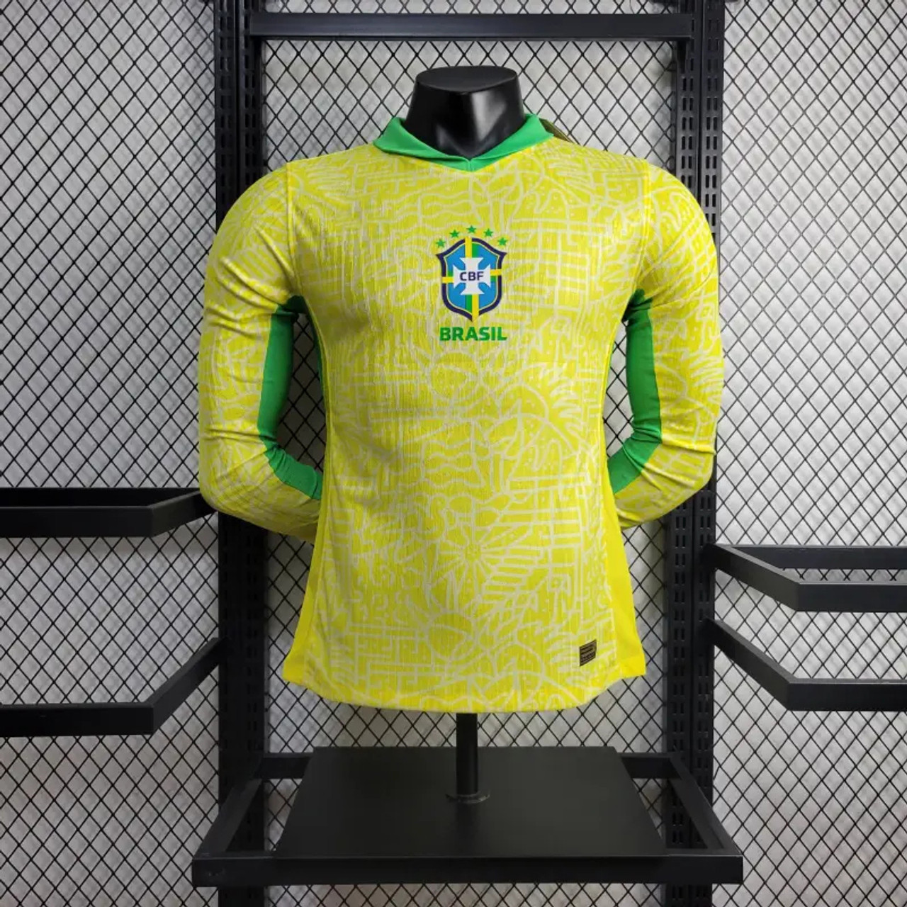 Long Sleeve Brazil Home  Player Version 2024 Jersey