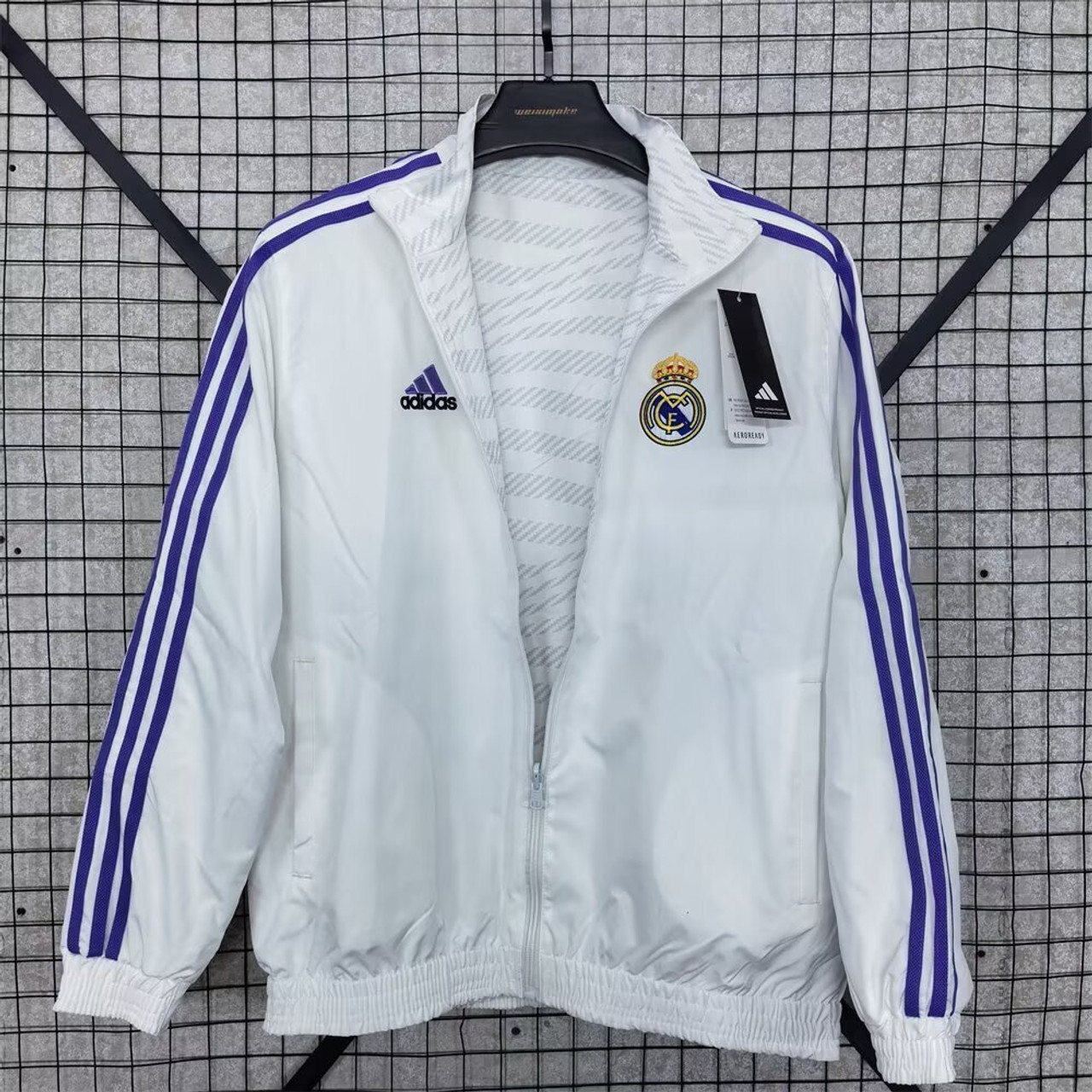 Real Madrid Reversible White 2025/26 Windbreaker
