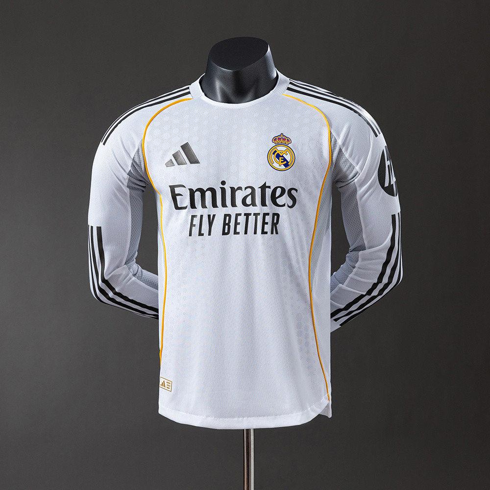 Real Madrid Player Version Home 2025/26 Long Sleeve