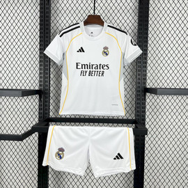Kids Real Madrid Home 2025/26 Jersey