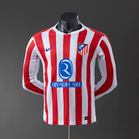 Atletico Madrid Home Player Version 2025/26 Long Sleeve