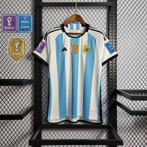 Argentina Black 3 Star World Cup jersey - Talkfootball