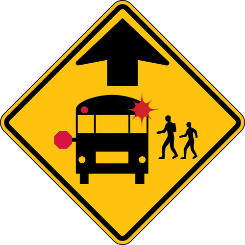 School Bus Stop Ahead Sign S3-1