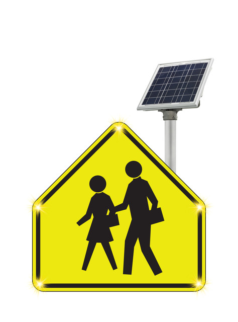BlinkerSign® LED School Crossing (Symbol) Sign S1-1