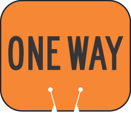 Cone and Delineator One Way Sign