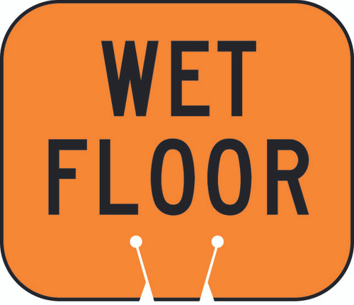 Cone and Delineator Wet Floor Sign