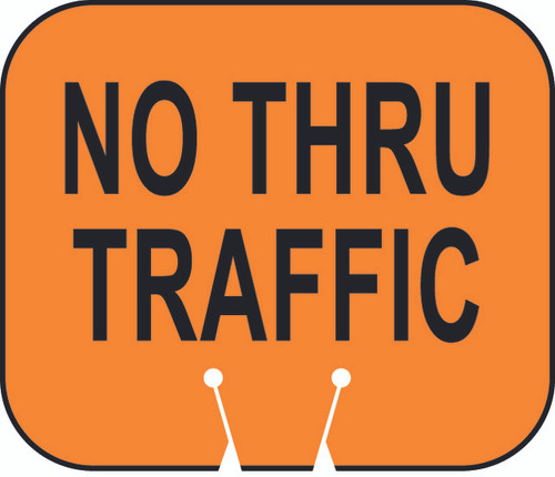Cone and Delineator No Thur Traffic Sign