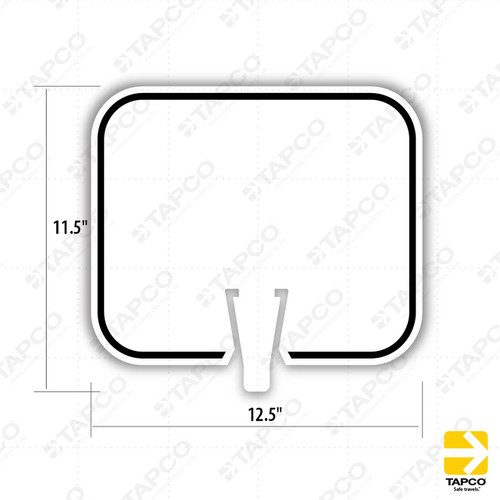 Cone and Delineator Blank White Sign