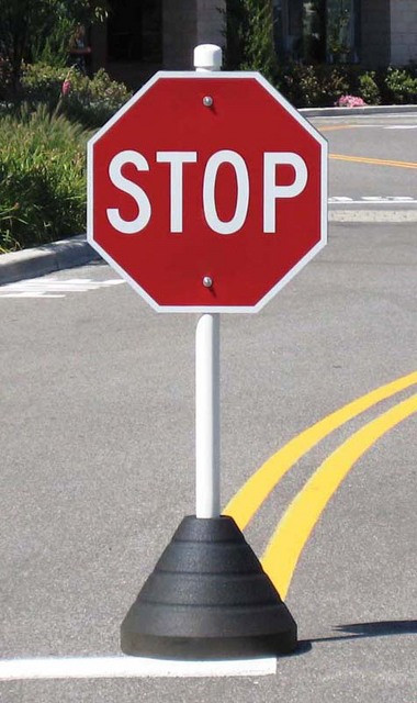 Recycled Rubber Sign Bases