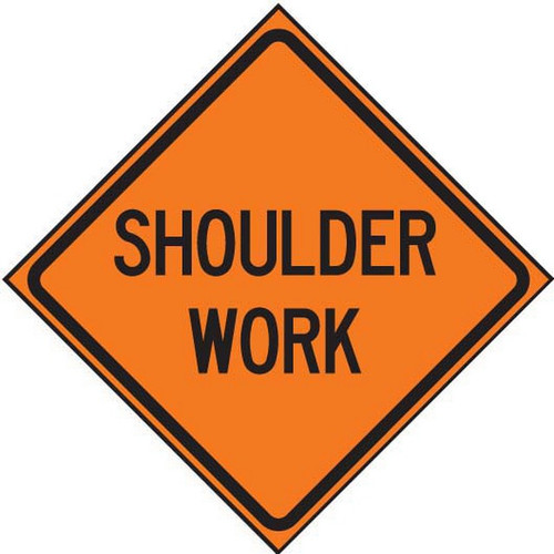 Roll-up Signface SHOULDER WORK Sign