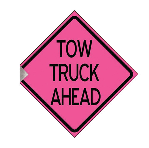 Roll-up Signface TOW TRUCK AHEAD Sign