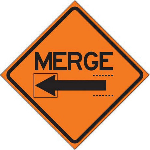 Changeable Roll-up Signface MERGE Sign with arrowhead overlay patch