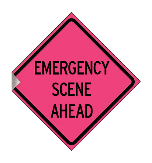 Roll-up Signface EMERGENCY SCENE AHEAD Sign