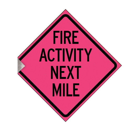 Roll-up Signface FIRE ACTIVITY NEXT MILE Sign