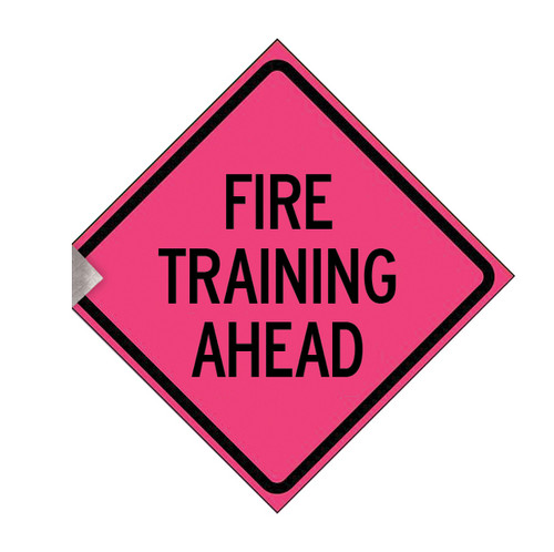 Roll-up Signface FIRE TRAINING AHEAD Sign
