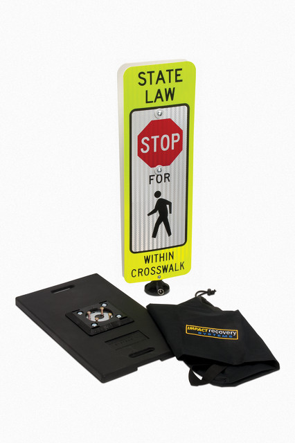 Ped-In-A-Bag™ Temporary Crosswalk "STATE LAW STOP" Signs