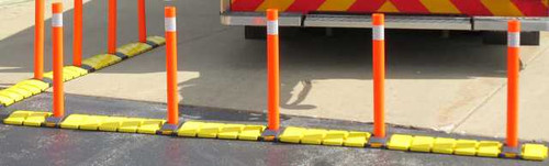 Traffic Guard Portable Speed Bump with Delineators and Reflectors