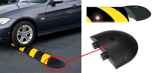 Rubber Speed Bumps - End Caps